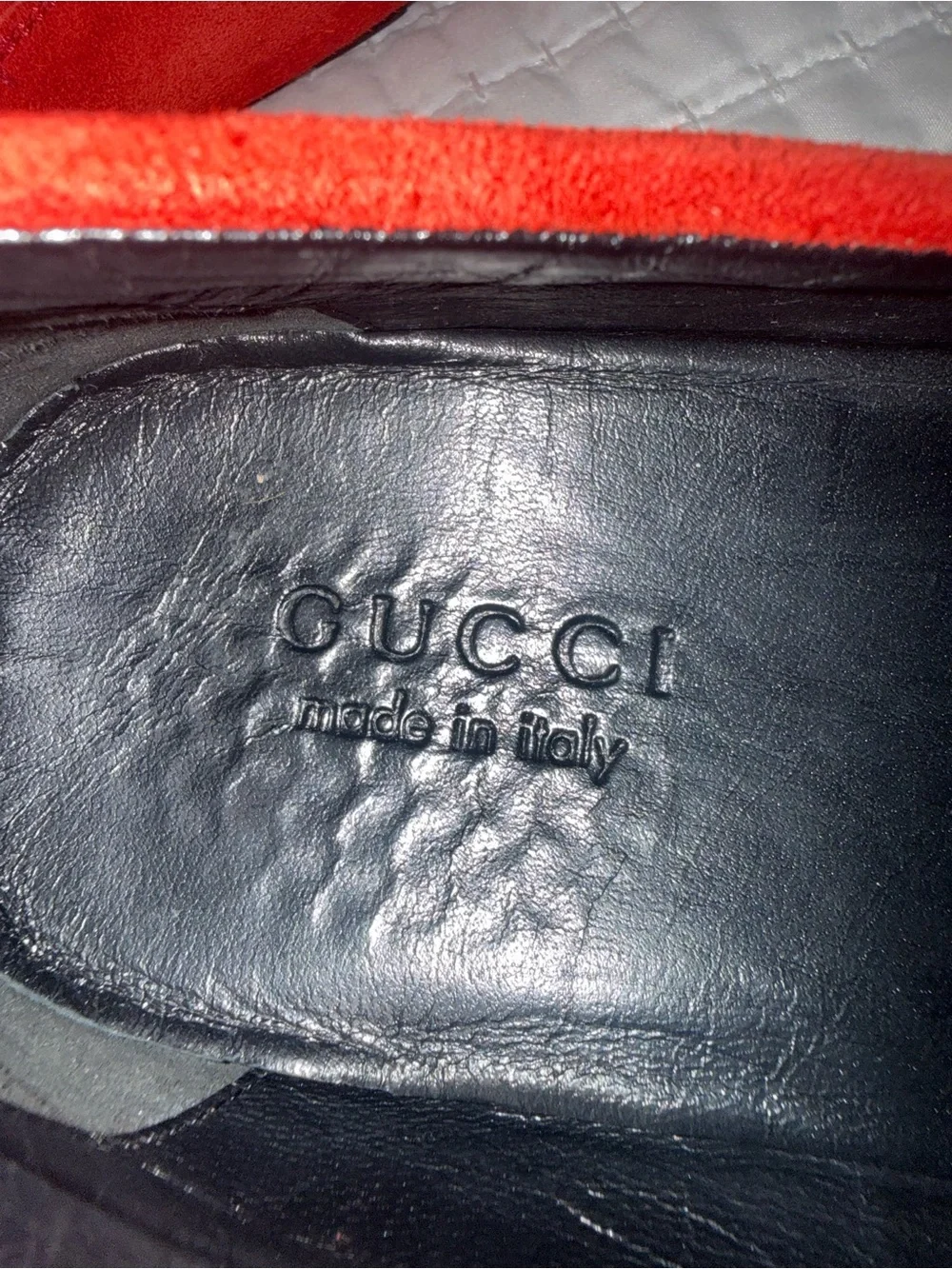 Gucci Men’s Red Suede Driving Loafers